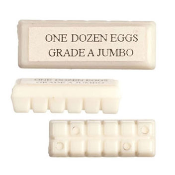 Dollhouse Miniature Egg Carton/White